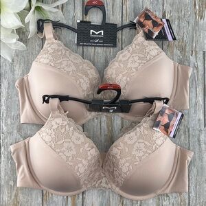 Maidenform Everyday Luxe Embellished Underwire T-shirt Bra 2-Pack Size 40C